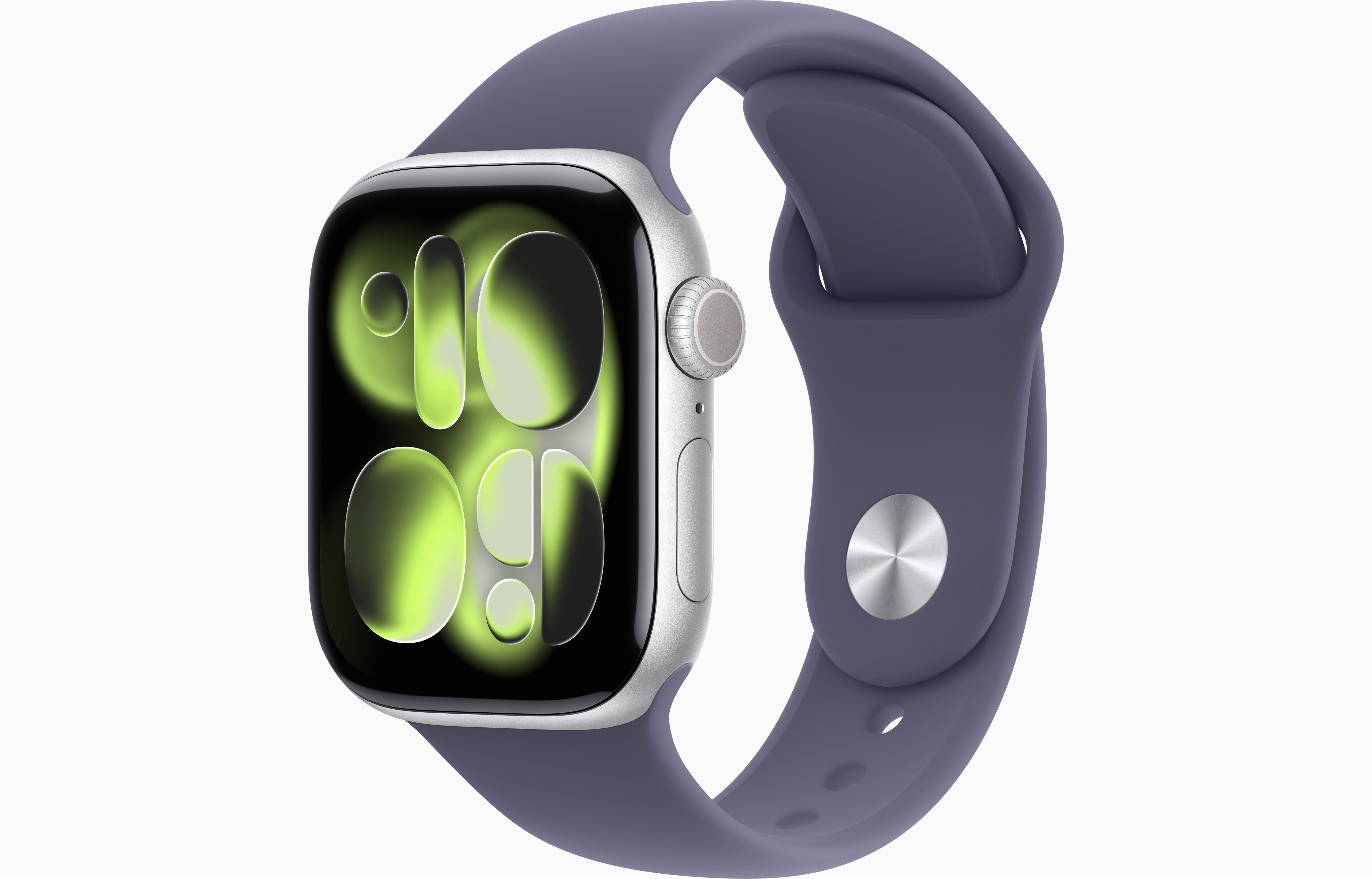 Apple Watch Series 11 - GPS - 42mm - Silver Aluminium Case with Purple Fog Sport Band - M/L Apple Watch Series 11 - GPS - 42mm - Silver Aluminium Case with Purple Fog Sport Band - M/L